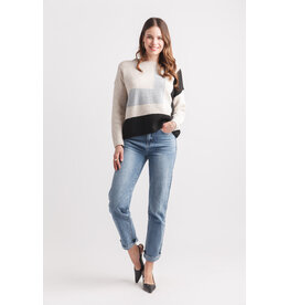 Papillon Papillon - Colour Block Sweater (Oatmeal)
