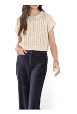 Sadie & Sage Sadie & Sage - Effortless Cable Knit Tank (Oatmeal)