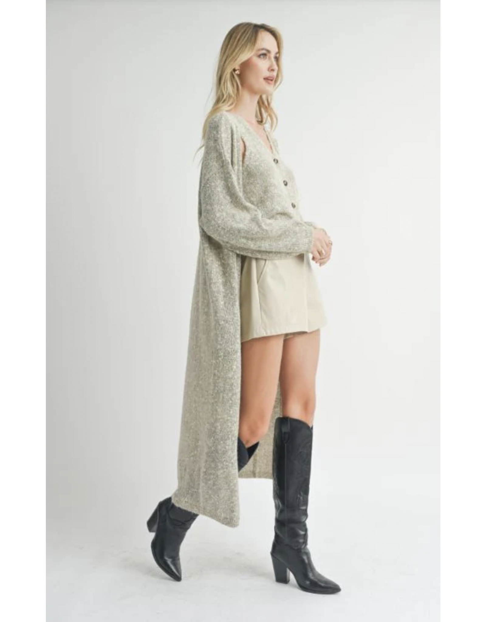 Sadie & Sage Sadie & Sage - Phoenix Long Cardi (Taupe)