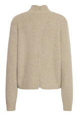 ICHI ICHI - Ducie Rollneck Pullover with Split Back Detail (Oatmeal)