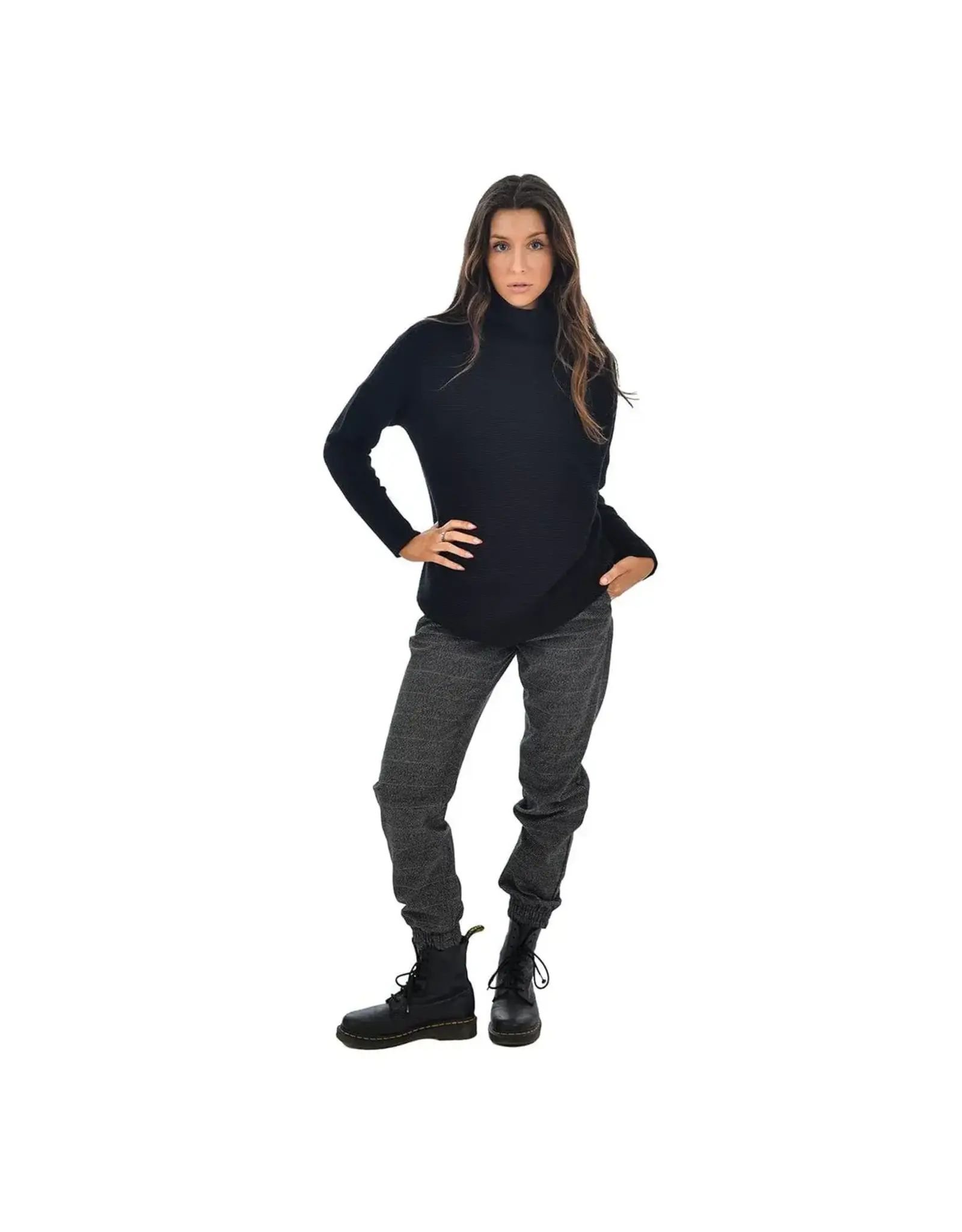 RD Style RD Style - Nancy Ottoman Mock Neck Sweater (Black)