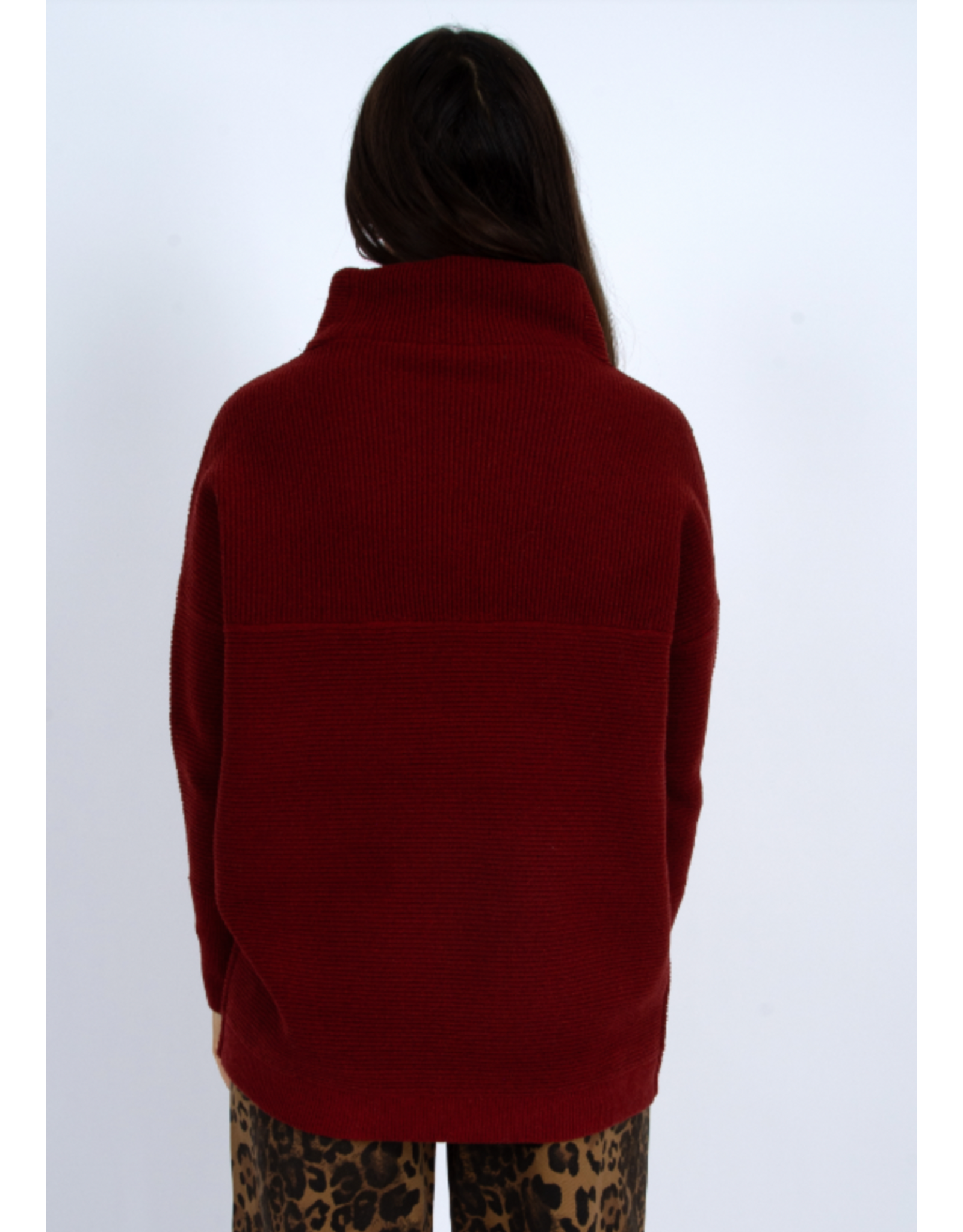 RD Style RD Style - Nancy Ottoman Mock Neck Sweater (Chili)