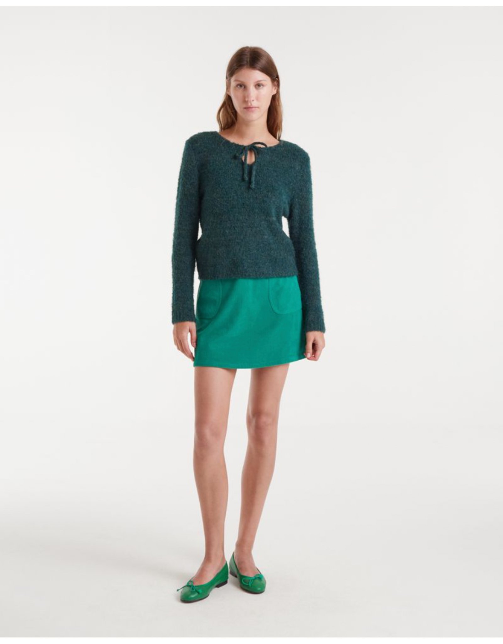 Compania Fantastica Compania Fantastica - Corduroy Short Skirt (Green)