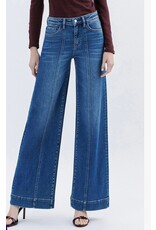 Flying Monkey Flying Monkey - High Rise Trouser Hem Extreme Wide Leg Jean (Moon Bar)