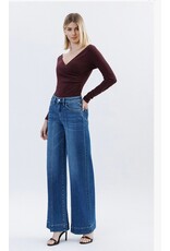 Flying Monkey Flying Monkey - High Rise Trouser Hem Extreme Wide Leg Jean (Moon Bar)