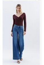 Flying Monkey Flying Monkey - High Rise Trouser Hem Extreme Wide Leg Jean (Moon Bar)