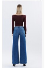 Flying Monkey Flying Monkey - High Rise Trouser Hem Extreme Wide Leg Jean (Moon Bar)