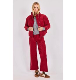 Sadie & Sage Sadie & Sage - Sky Bar Corduroy Puffer Jacket (Urban Red)