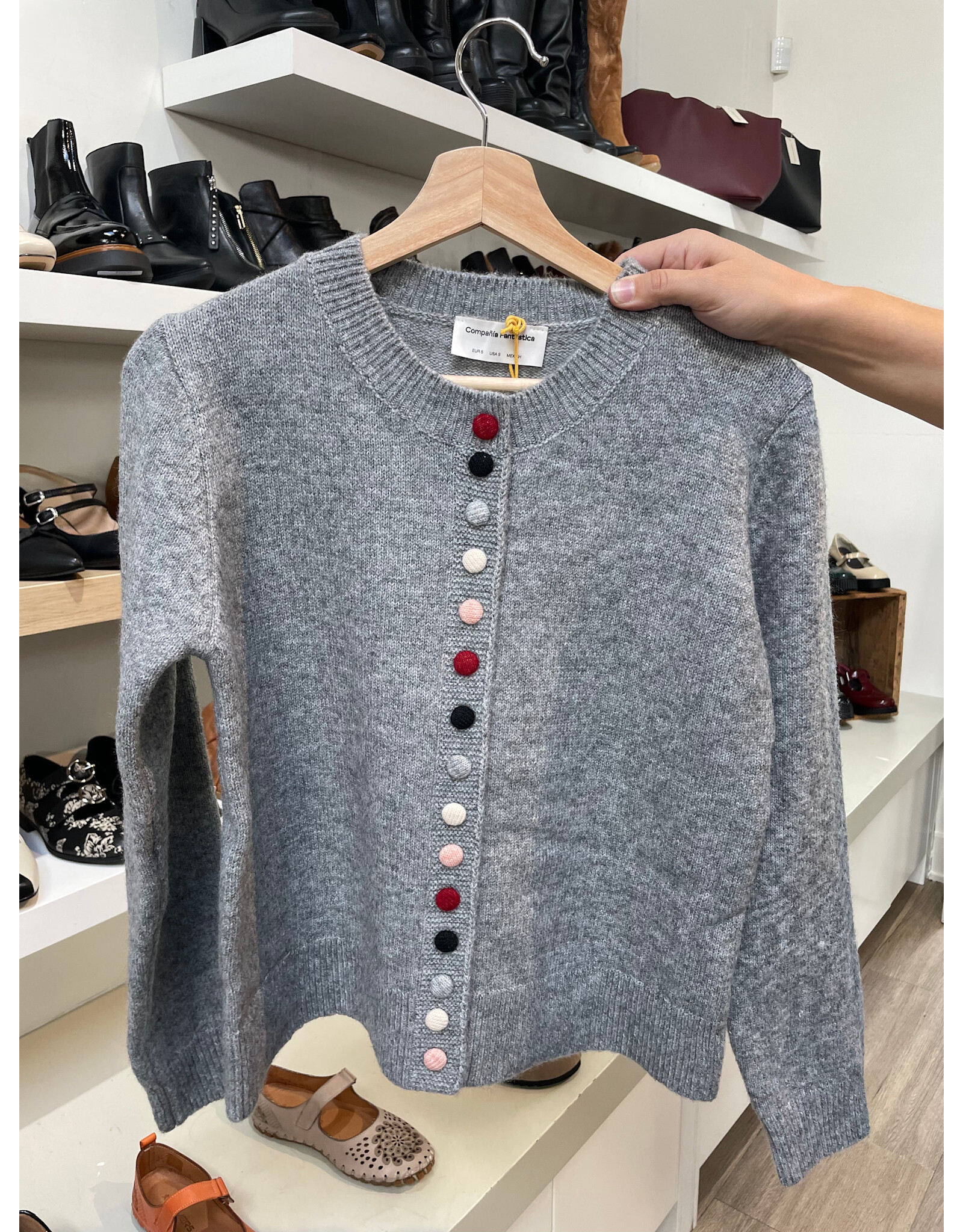 Compania Fantastica Compania Fantastica - Cardigan Colorful Buttons (Grey)