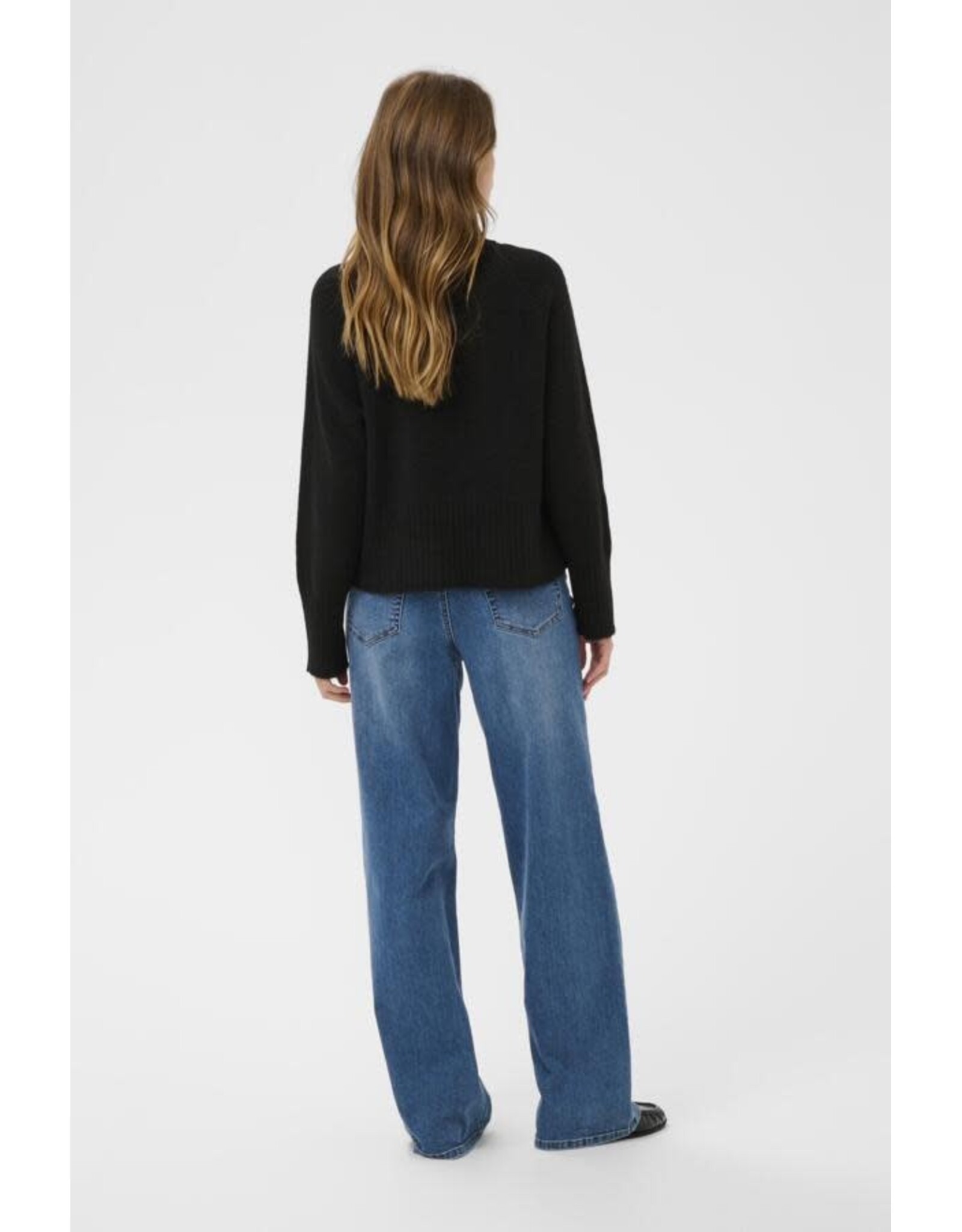 Kaffe Kaffe - Erin Rollneck Sweater (Black Deep)