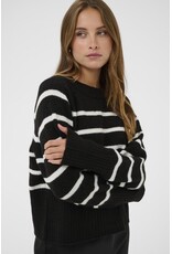 Kaffe Kaffe - Erin Knit Pullover (Black Chalk Stripe)