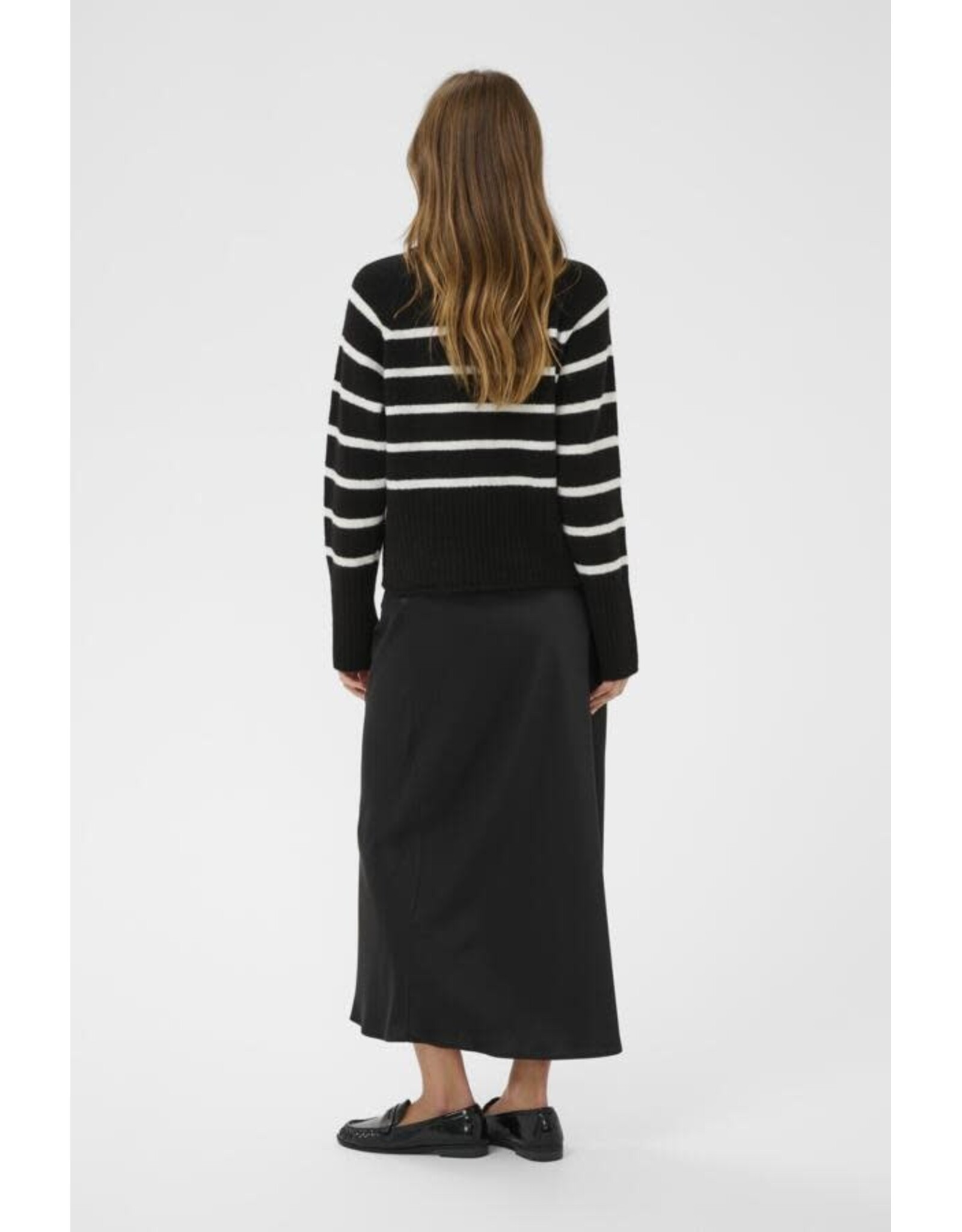 Kaffe Kaffe - Erin Knit Pullover (Black Chalk Stripe)