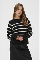 Kaffe Kaffe - Erin Knit Pullover (Black Chalk Stripe)