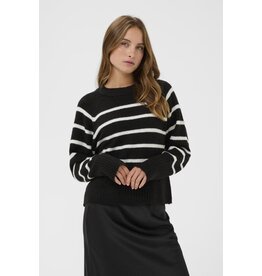 Kaffe Kaffe - Erin Knit Pullover (Black Chalk Stripe)