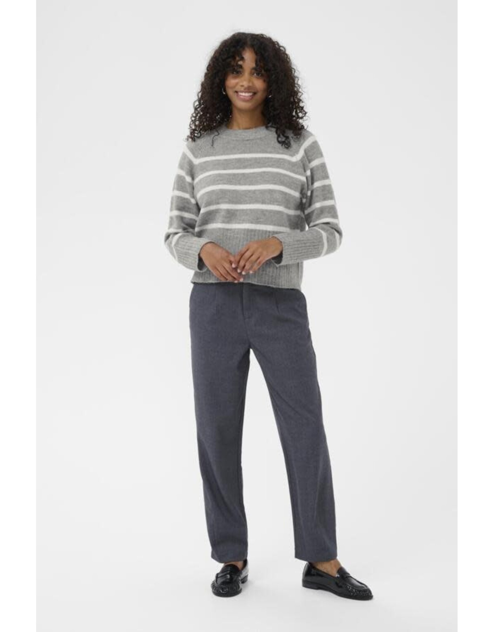 Kaffe Kaffe - Erin Knit Pullover (Light Grey Melange)