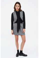 Compania Fantastica Compania Fantastica - Heart Print Tweed Short Skirt (Grey)
