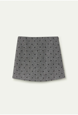 Compania Fantastica Compania Fantastica - Heart Print Tweed Short Skirt (Grey)