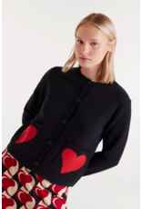 Compania Fantastica Compania Fantastica - Heart Attack Small Cardigan Jacquard (Black)