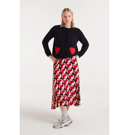 Compania Fantastica Compania Fantastica - Heart Attack Small Cardigan Jacquard (Black)