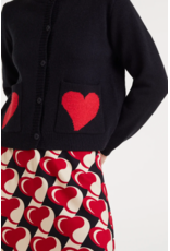 Compania Fantastica Compania Fantastica - Heart Attack Small Cardigan Jacquard (Black)