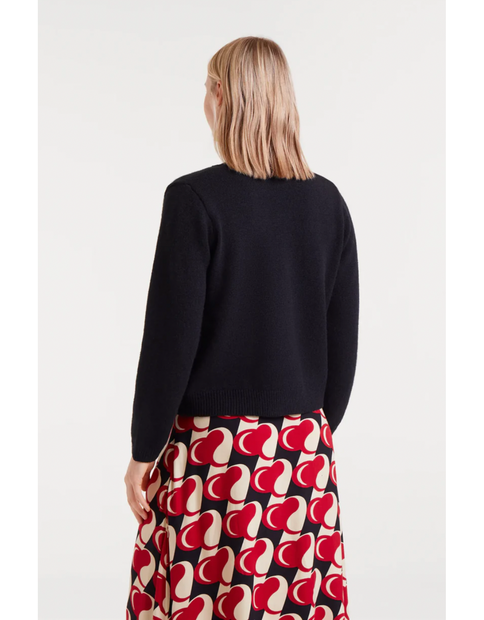 Compania Fantastica Compania Fantastica - Heart Attack Small Cardigan Jacquard (Black)