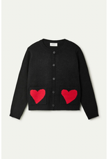 Compania Fantastica Compania Fantastica - Heart Attack Small Cardigan Jacquard (Black)