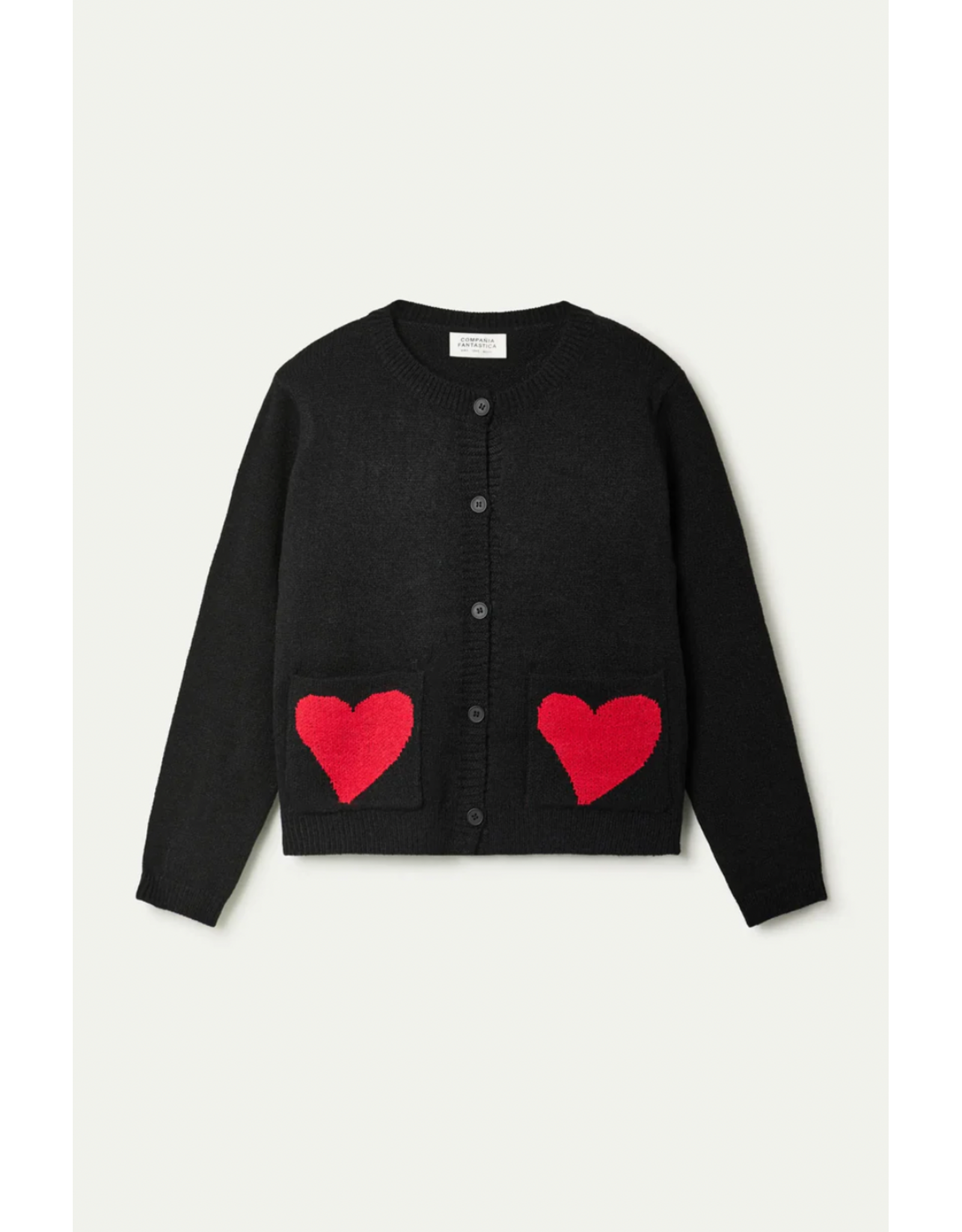 Compania Fantastica Compania Fantastica - Heart Attack Small Cardigan Jacquard (Black)