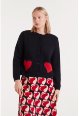 Compania Fantastica Compania Fantastica - Heart Attack Small Cardigan Jacquard (Black)