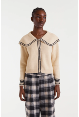 Compania Fantastica Compania Fantastica - Cardigan with Oversize Collar (Off White)