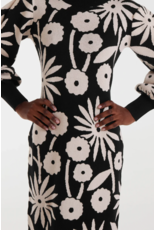 Compania Fantastica Compania Fantastica - Tofu Midi Dress Jacquard (Black / White)