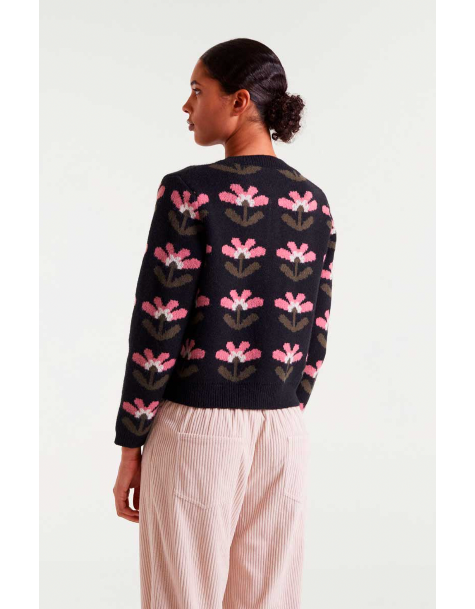 Compania Fantastica Compania Fantastica - Baboushka Big Cardigan Jacquard (Black)