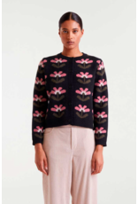 Compania Fantastica Compania Fantastica - Baboushka Big Cardigan Jacquard (Black)