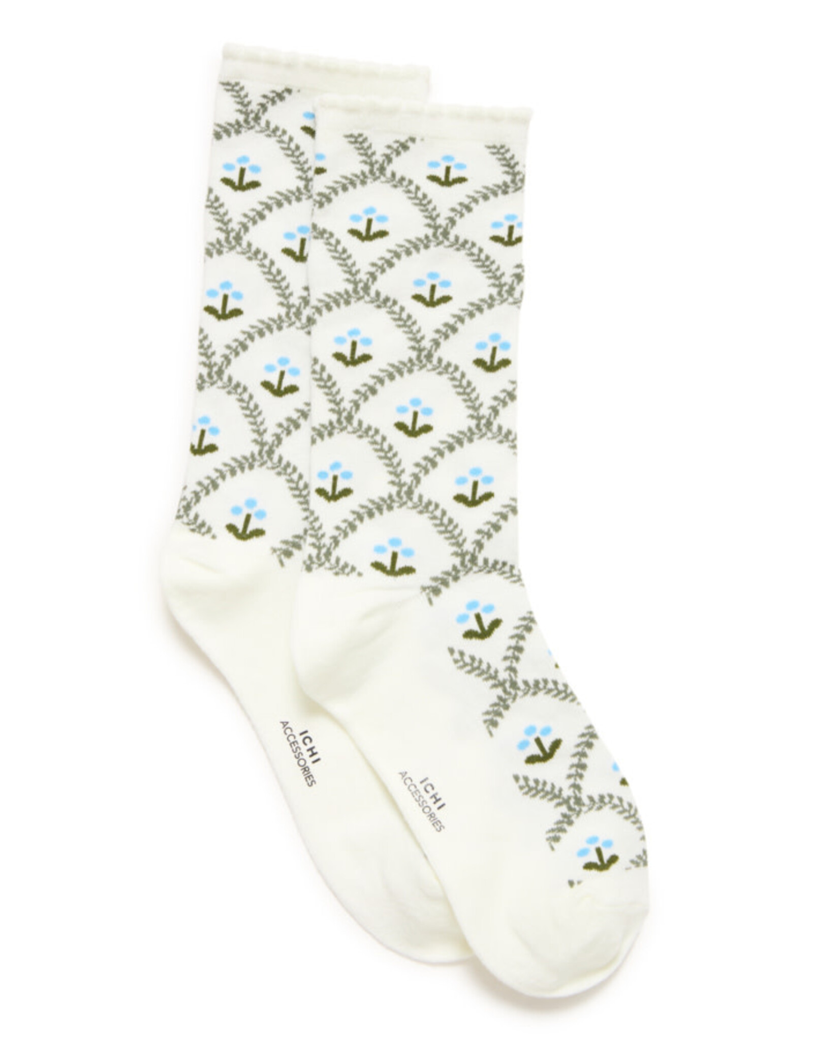 ICHI ICHI - Floral Socks (Mulled Basil)