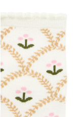ICHI ICHI - Floral Socks (Travertine)