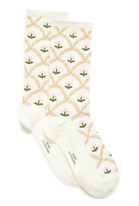 ICHI ICHI - Floral Socks (Travertine)