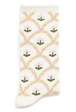 ICHI ICHI - Floral Socks (Travertine)