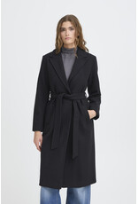 ICHI ICHI - Jannet Belted Long Coat (Black)