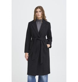 ICHI ICHI - Jannet Belted Long Coat (Black)