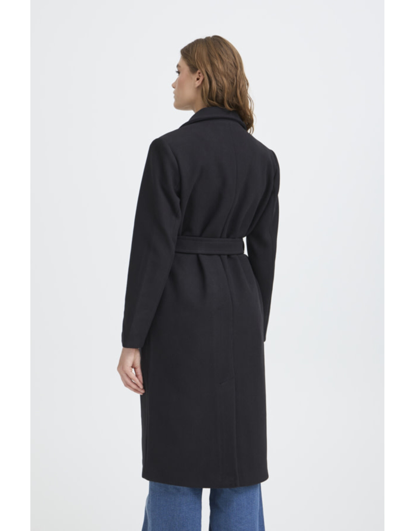ICHI ICHI - Jannet Belted Long Coat (Black)