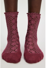 Free people Free People - Rubies Crochet Socks (Deep Sea Burgundy)