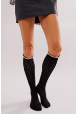 Free people Free People -  Misty Net Pointelle Tall Socks (Black)