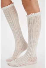 Free people Free People -  Misty Net Pointelle Tall Socks (Cream)