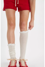 Free people Free People -  Misty Net Pointelle Tall Socks (Cream)