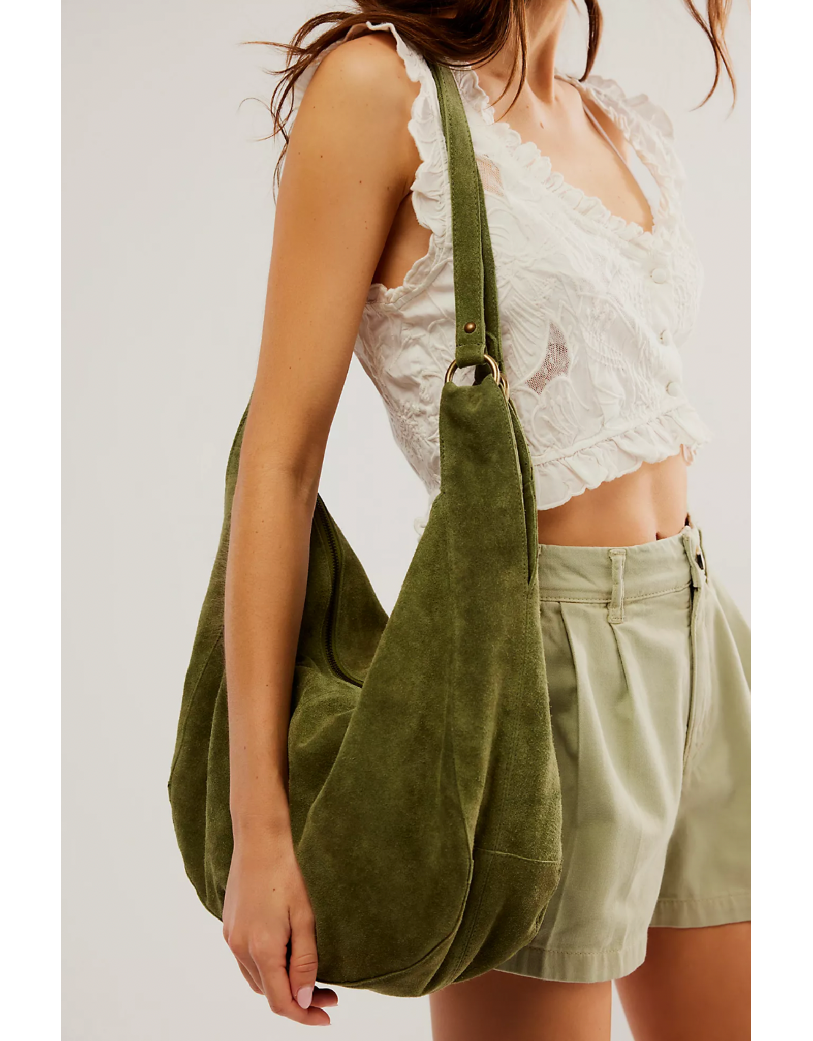Free people Free People - Roma Suede Tote (Olive Moss)