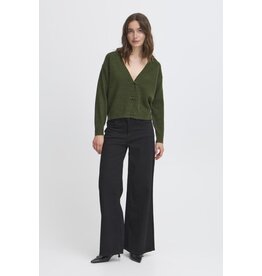 ICHI ICHI - Dasila V Neck Cardigan (Rifle Green)