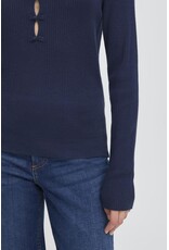 ICHI ICHI - Mafa Knit Top with Bow Details (Total Eclipse) ICHI ICHI - Mafa Knit Top with Bow Details (Total Eclipse)