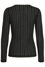 ICHI ICHI - Olivie Vertical Stripe Top (Black) ICHI ICHI - Olivie Vertical Stripe Top (Black)