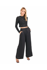 Sadie & Sage Sadie & Sage - Romy Satin Pleated Pant (Black) Sadie & Sage Sadie & Sage - Romy Satin Pleated Pant (Black)