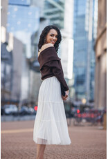 Papillon Papillon - Tiered Pleated Tulle Skirt (Cream) Papillon Papillon - Tiered Pleated Tulle Skirt (Cream)