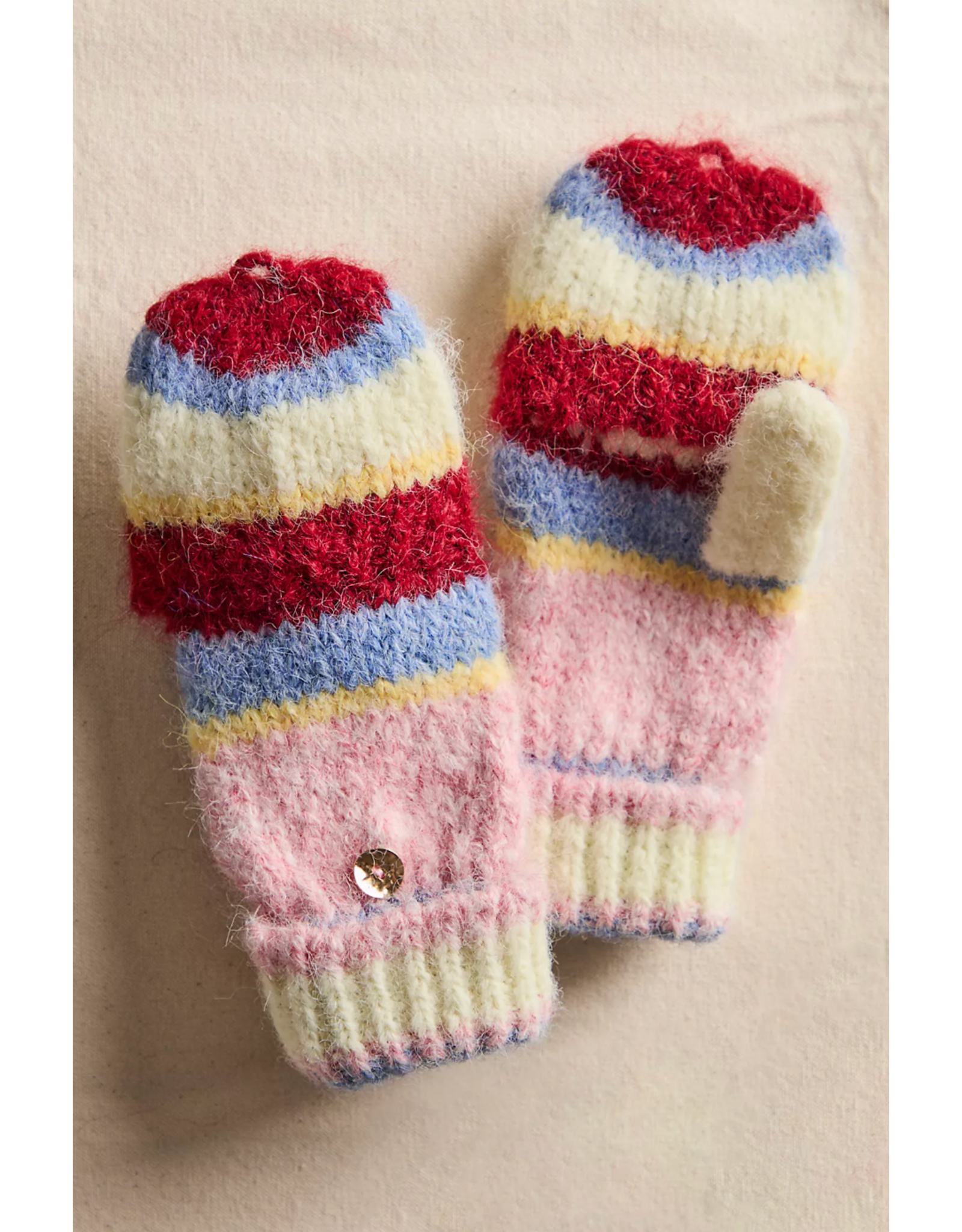 Free people Free People -   Super Stripe Gloves (Ivory)